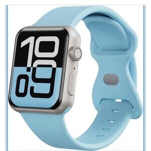 Soft Silicone Sport Band Compatible for Apple Watch Bands Women Men, Waterproof